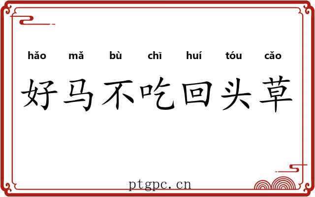 好马不吃回头草