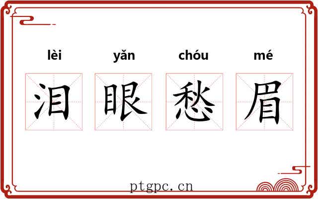 泪眼愁眉