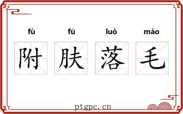 附肤落毛