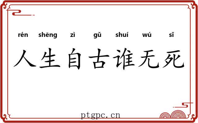 人生自古谁无死