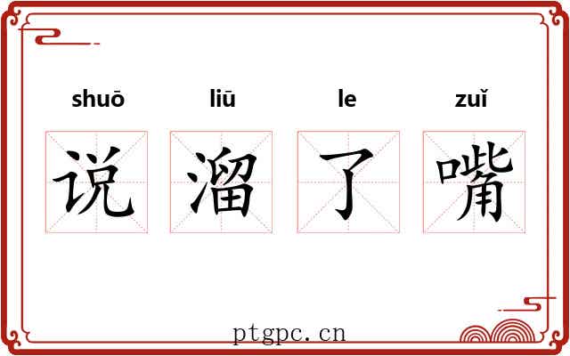 说溜了嘴