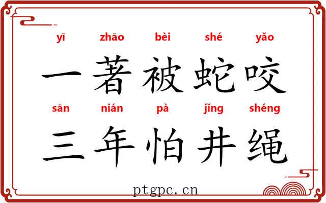 一著被蛇咬，三年怕井绳