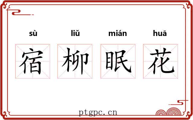 宿柳眠花