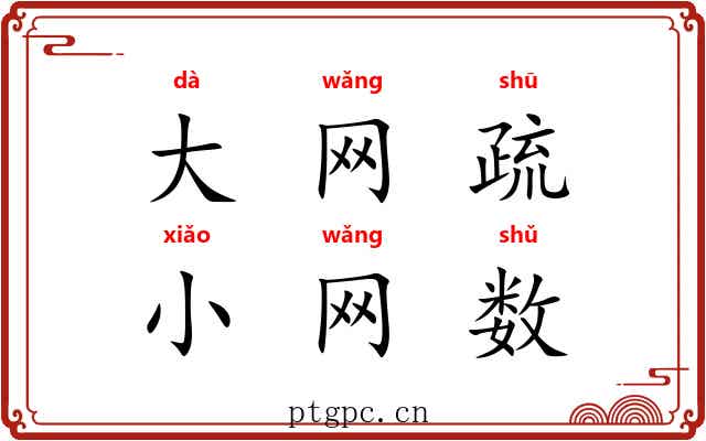 大网疏，小网数