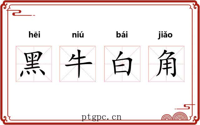 黑牛白角