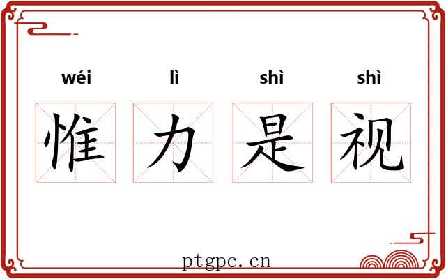 惟力是视