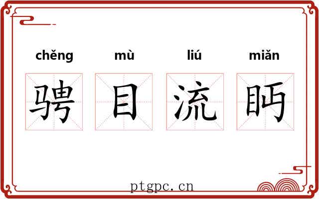 骋目流眄