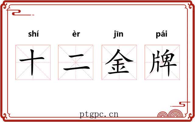 十二金牌