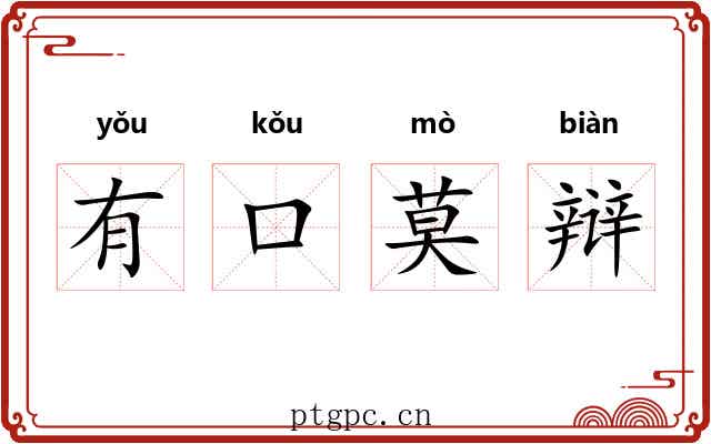 有口莫辩