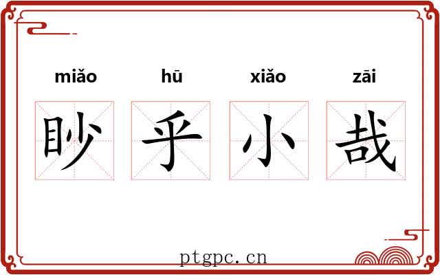 眇乎小哉