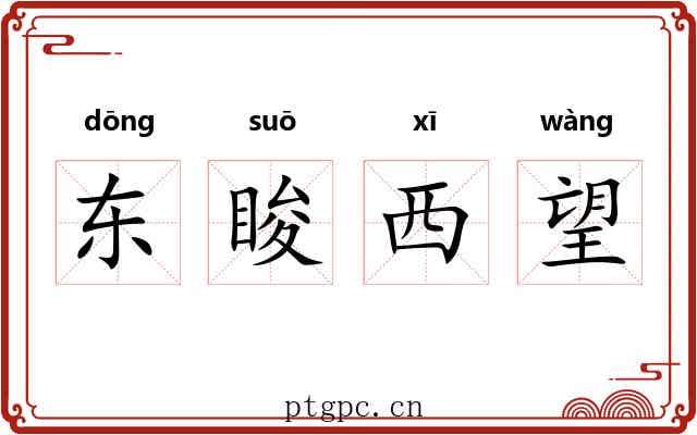 东睃西望