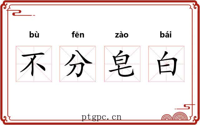 不分皂白