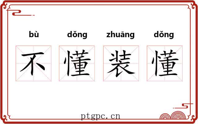 不懂装懂