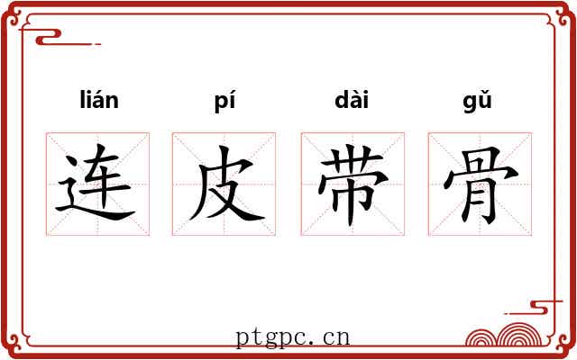 连皮带骨