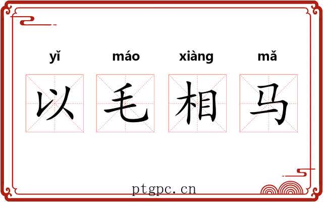 以毛相马