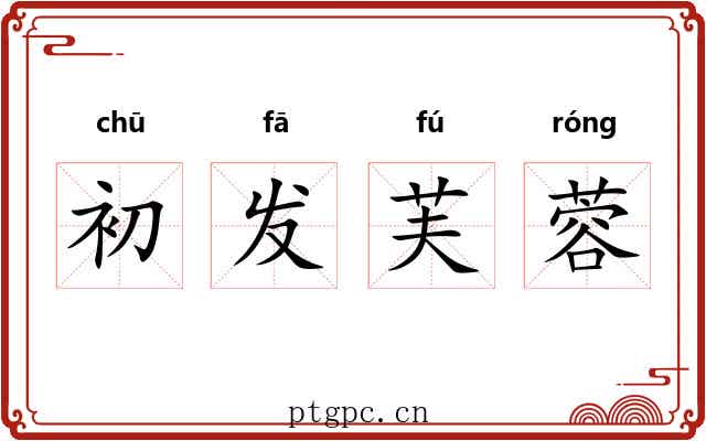 初发芙蓉