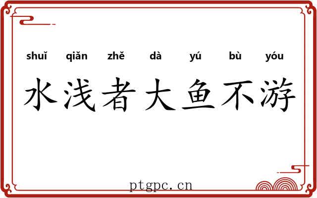 水浅者大鱼不游
