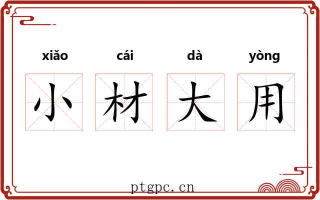 小材大用