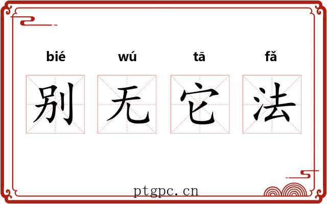 别无它法