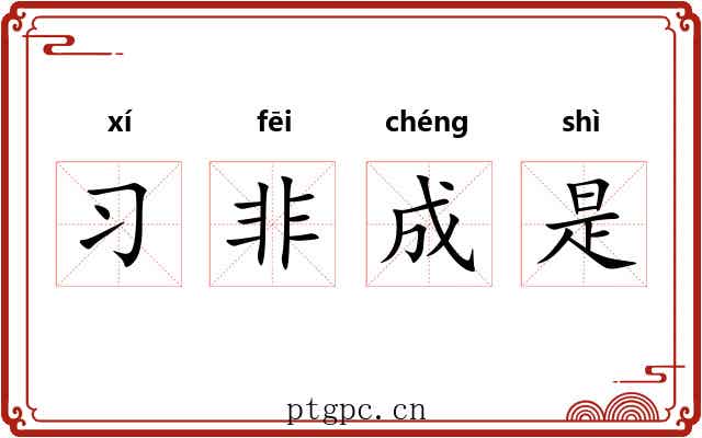 习非成是