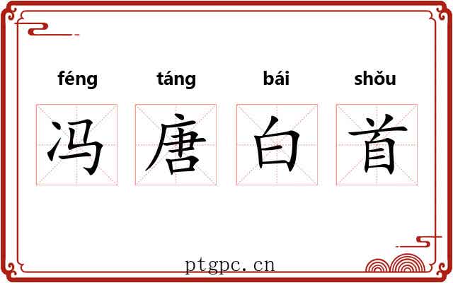 冯唐白首