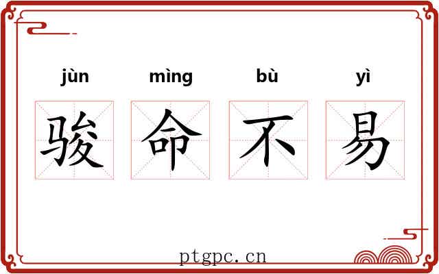 骏命不易
