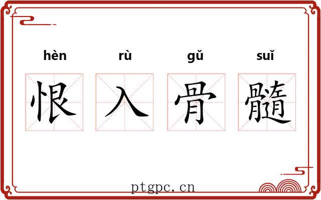恨入骨髓