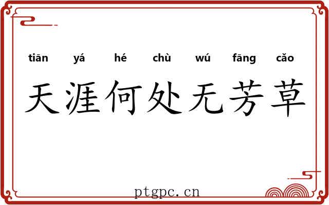 天涯何处无芳草