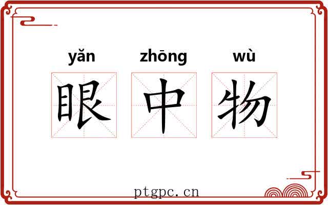眼中物 眼中物