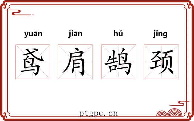 鸢肩鹄颈 鸢肩鹄颈