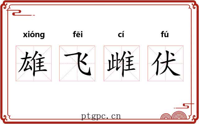 雄飞雌伏 雄飞雌伏