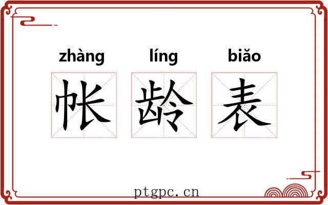帐龄表