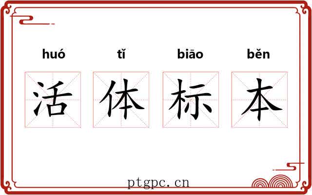 活体标本