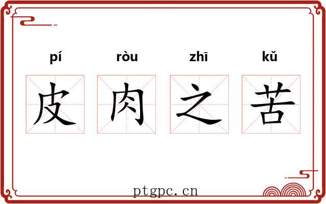 皮肉之苦