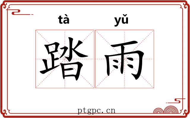 踏雨