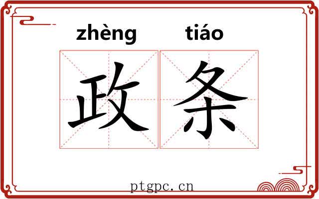 政条 政条