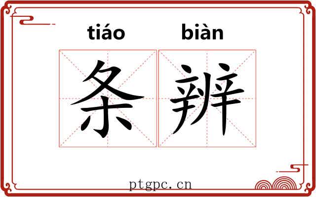条辨