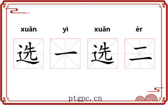 选一选二