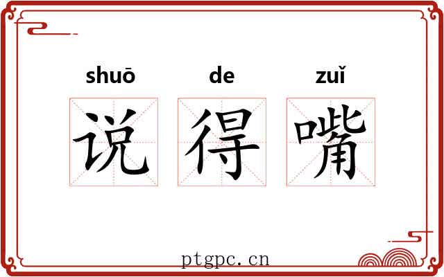说得嘴