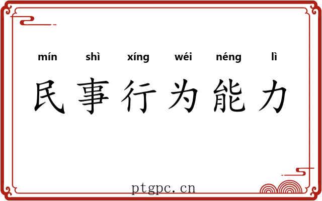 民事行为能力 民事行为能力