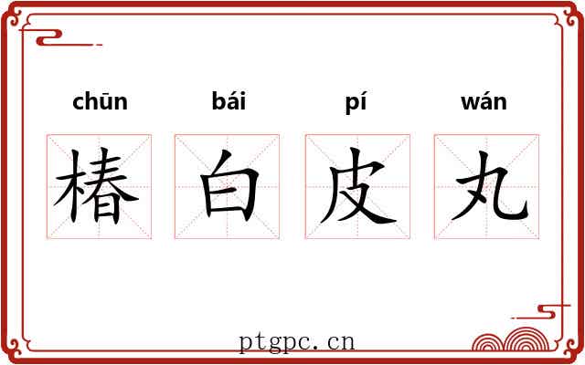 椿白皮丸
