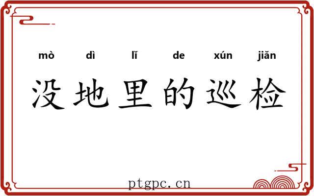 没地里的巡检