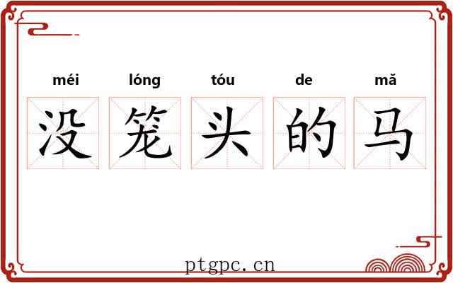 没笼头的马