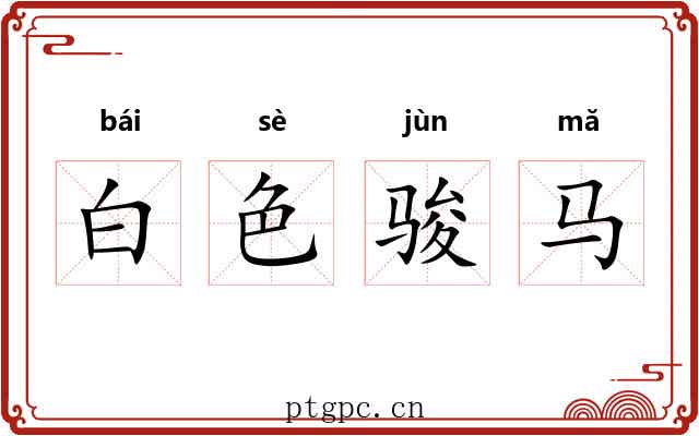 白色骏马