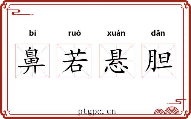 鼻若悬胆