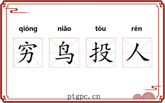 穷鸟投人 穷鸟投人