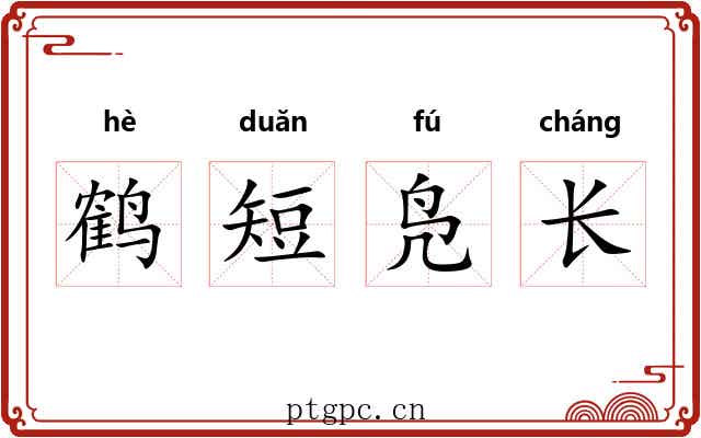 鹤短凫长 鹤短凫长