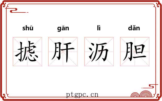 摅肝沥胆