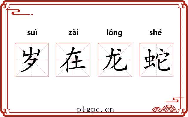 岁在龙蛇 岁在龙蛇