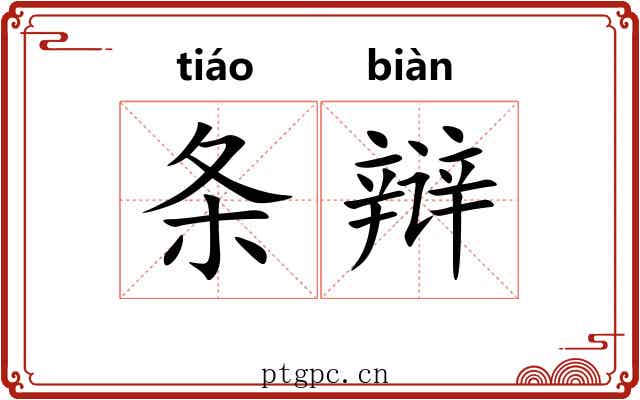 条辩